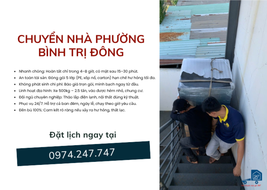 Chuyển nhà Phường Bình Trị Đông