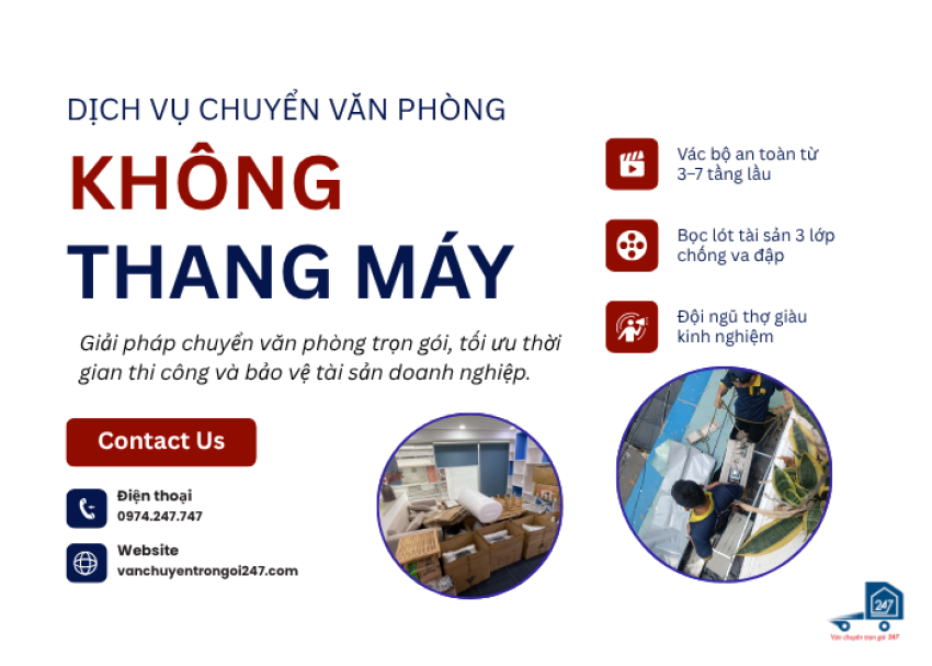 Dịch vụ chuyển văn phòng không thang máy