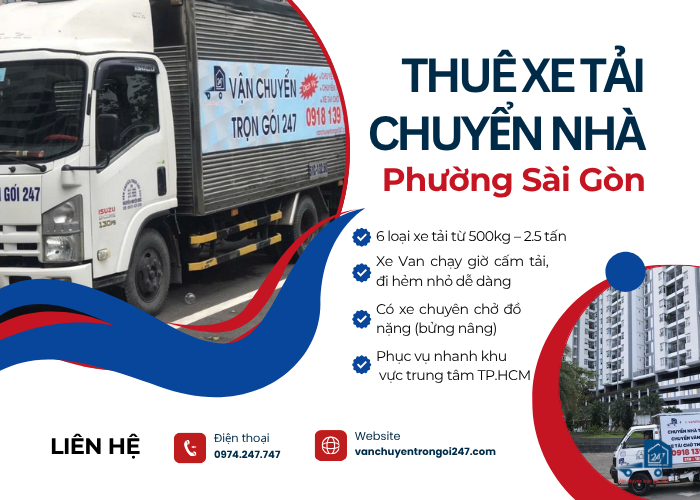 Thuê xe tải chuyển nhà Phường Sài Gòn