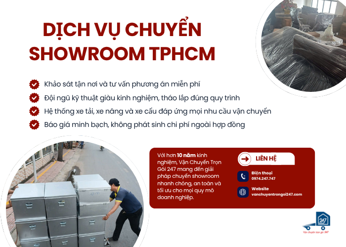 Dịch vụ chuyển showroom TPHCM