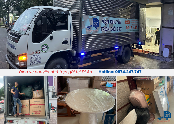 Dịch vụ chuyển nhà trọn gói tại Dĩ An