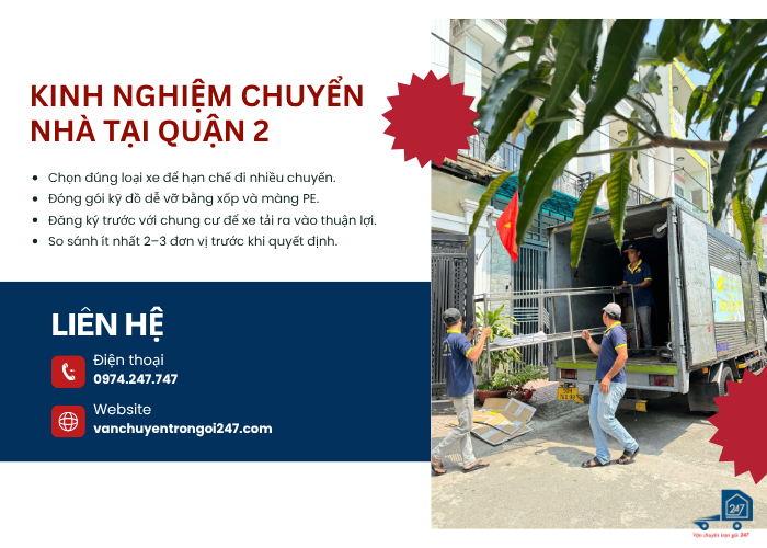 Kinh nghiệm chuyển nhà tại Quận 2