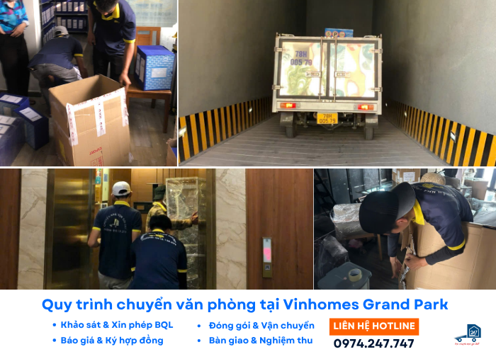 Quy trình chuyển văn phòng tại Vinhomes Grand Park nhanh chóng