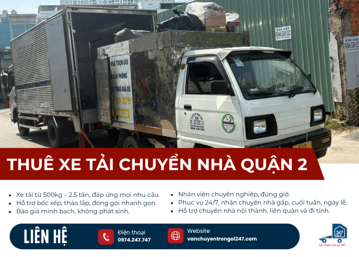 Thuê xe tải chuyển nhà Quận 2