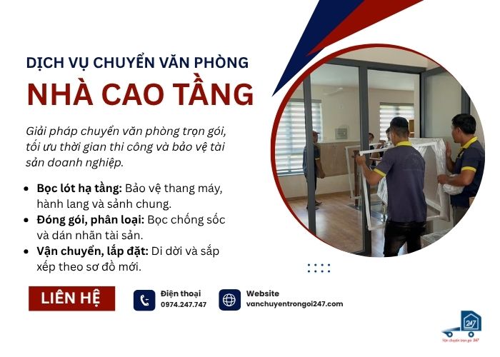 Dịch vụ chuyển văn phòng nhà cao tầng